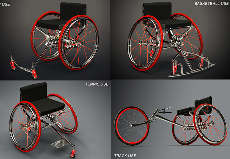 Fauteuil roulant muti-usage ajustable CrossTrainer