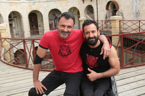 Frédéric Lopez et Michael Jeremiasz à Fort Boyard, l'équipe 3 de la saison 2017