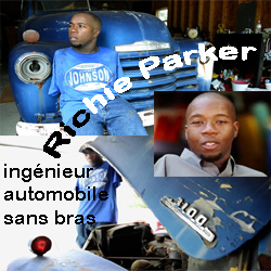 Richie Parker, ingnieur automobile de course, sans bras